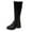 Black, variant on Women Boots ,Women Boots Shoes Thick Low-Heeled Boots Plus Size Mid Calf Zipper Boots