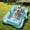 Mint Green&Silver-M Size, variant on Pool Floats Adult, Large Floating Bed with Ice Bar, Tanning Bed Pool Raft Inflatable Lounger with Drink Holder Tanning Chair Inflatable Pool Toys for Party Beach Backyard