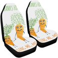 thumbnail image 2 of Juego de 2 Fundas para Asientos de Coche ABPHQTO Acuarela Naranja Zanahoria Universal, 2 of 3