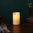 thumbnail image 2 of Velas de batería LED parpadeantes sin llama: juego de 3 luces de imitación falsas operadas por pilares de cera real de marfil con control remoto y temporizador, 2 of 5