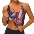 thumbnail image 3 of Balery Flower White Horse Pattern Racerback Sports Bras for Women - Padded Seamless High Impact Support for Yoga Gym Workout Fitness-Large, 3 of 8