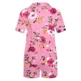thumbnail image 4 of Levmjia Womens Pajama 2 Piece Set Casual Lapel Short Sleeve and Shorts With Pocket Printed Sleepwear Soft Comfortable Outfit Home Daily Wear, 4 of 7