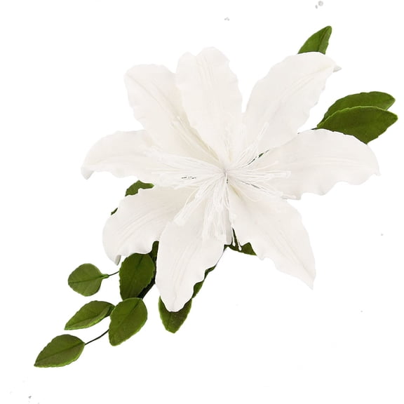 Global Sugar Art Shrine Lily Sugar Cake Flowers Spray White, 1 Count by Chef Alan Tetreault