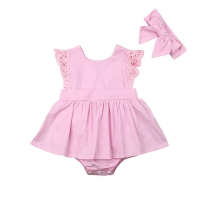 

Nokpsedcb Newborn Infant Baby Girls Fly Sleeve Romper Sleeveless Knitted Clothes Casual Jumpsuit Purple 0-321 Months