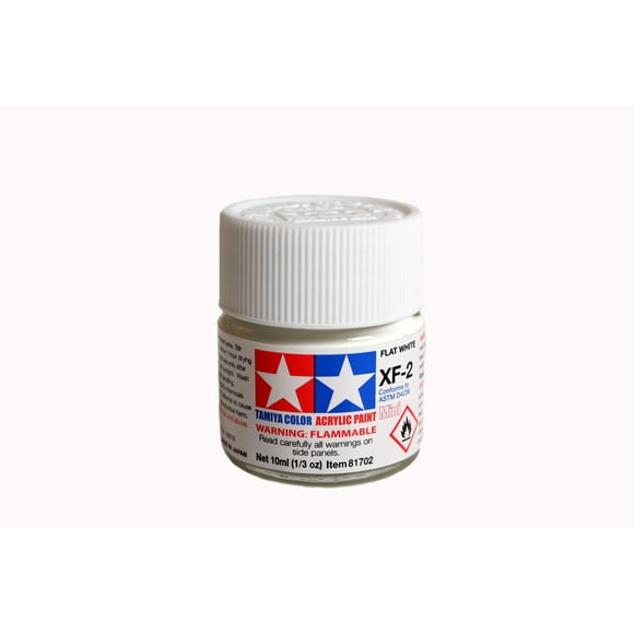 Tamiya Color Acrylic Paint Mini XF-2 Flat White (81702) Plastic Model Kit Paint