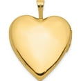 thumbnail image 3 of 14K Yellow Gold 20Mm Polished Floral Design Diamond Heart Locket (Width 20) (Length 25.25) - Jbsp, 3 of 5