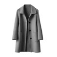 thumbnail image 5 of 6-7 Years Little Girls Wool Coat Long Button Down Lapel with Pockets Winter Outerwear, 5 of 6