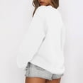 thumbnail image 3 of Women's Crewneck Sweatshirt with Drop Shoulders and Ribbed Cuffs Solid Color Relaxed Fit Top, S-2XL, 3 of 5