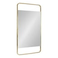 thumbnail image 1 of Kate and Laurel Nobles Radius Corner Framed Mirror, Gold 20x36, 1 of 8