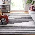 thumbnail image 2 of SAFAVIEH Kilim Adam Striped Polyester Area Rug, Ivory/Black, 8' x 10', 2 of 9