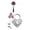 Fuchsia, variant on Key to My Heart's Lock WildKlass Belly Button Ring