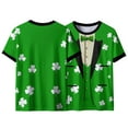 thumbnail image 5 of Ounisa Funny World Women's Holiday Tuxedo T-Shirts Graphic Short Sleeve Novelty Party Costume Top, 5 of 7