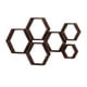 thumbnail image 3 of WONFUlity Juego de 6 estantes flotantes hexagonales de panal de abeja montado en la pared de madera de granja estante de pared para baño, cocina, dormitorio, sala de estar, acabado de madera flotante,, 3 of 5