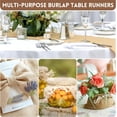 thumbnail image 5 of Duslogis 2 Pcs Natural Burlap Table Runners – 12 Inch x 70 Foot Burlap Roll for Dining Room Table, Outdoors – Rustic Farmhouse Jute Table Runner Decor for Parties, Weddings, and Holidays, 5 of 7