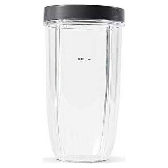 NutriBullet 32 Ounce Colossal Cup with Standard Lip Ring, 32 Oz, Clear/Gray