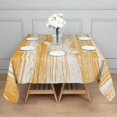 thumbnail image 3 of Square Tablecloth, Waterproof Polyester Table Cover, Wrinkle Resistant & Washable Fabric for Dining, Kitchen, Picnic, 60x60in(152x152cm), Wood Print, 3 of 6