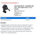 thumbnail image 2 of Rear Engine Mount - Compatible with 2012 - 2015 Toyota Prius V 1.8L 4-Cylinder 2013 2014, 2 of 2