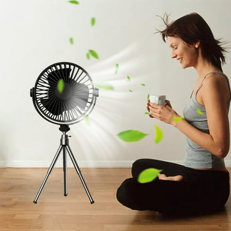 

Sulihua Desktop Fan Multifunctional Tripod Outdoor Camping Lighting Fan Intelligent Remote Control Timing Can Hang Small Fan
