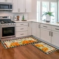 thumbnail image 6 of 2 Pieces Hello Pumpkin Kitchen Mat Autumn Kitchen Rugs Thanksgiving Decor Door Mats, Home Seasonal Fall Holiday Party Autumn Maple Leaves Harvest Thankful Grateful Blessed Low-Profile Floor Mat, 6 of 6