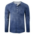 thumbnail image 5 of JGNGSHN Long Sleeve Shirts for Men, Regular-Fit Waffle Henley Tops Big & Tall Mens Gradient Fall Clothes, 5 of 8