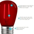 thumbnail image 2 of Luxrite 12-Pack S14 Edison LED Red Light Bulbs 0.5W Colored LED Bulbs for Outdoor String Lights UL Listed E26 Base, 2 of 7