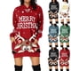 thumbnail image 4 of Otoño e Invierno mujer Casual Navidad impreso manga larga Sudadera con capucha vestido suelto jersey linterna Falda corta 2024, 4 of 4