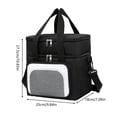 thumbnail image 3 of Insulated Oxford Cloth Lunch Cooler Bag with Strap and Handle Portable Food Storage Tote for Office Work Travel Picnic Camping Outdoor Activities, 3 of 6