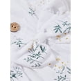 thumbnail image 5 of Cenuakty Baby Romper with Hairband, Girls Floral Print O-Neck Long Sleeve Bodysuit+ Headband, Green/White/Pink, 0-18 Months, 5 of 7