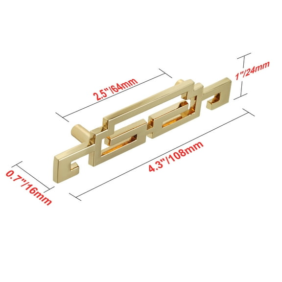 Utopia Alley 10pcs Steffi Pull Handle - Decorative Cabinet Drop Pull Handles- Vintage Cabinet Hardware with Hand Finished Polished Gold - Metal Drawer Pull Handle, 2.5" Center to Center