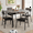 Gray, variant on Luku 5-Piece Dining Table Set with Storage Rack, Modern Black Wood Table & 4 Chairs