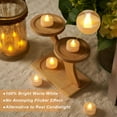 24pcs Battery Operated Tea Lights with Timer Warm White Flickering