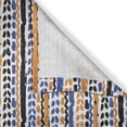 thumbnail image 4 of Ambesonne Tribal Grommet Curtain Single Panel, Watercolor Zigzag Lines, 50"x60", Navy Blue Orange Black, 4 of 5