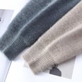 thumbnail image 3 of Pisexur Chandails Hommes Doux et Confortables Chandails d'Automne Chandails Décontractés Tricotés Chandails Chauds Chandails Col Rond Chandails Manches Longues Col Rond Kaki, 3 of 8