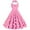 Hot Pink, variant on XFLWAM Women's Vintage Polka Dot Audrey Dress 1950s Halter Retro Cocktail Prom Dress Rockabilly Wedding Hepburn 50's 60's Party Dresses