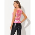 thumbnail image 4 of Camiseta Sin Mangas Allegra K Chaleco Brillante Rojo S, 4 of 5