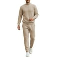 thumbnail image 2 of Yaoyar Mens 2 Piece Sweatsuits Set Long Sleeve Sweatshirt Jogging Sweatpants Tracksuits Outfits Solid Color Set, 2 of 9