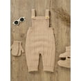 thumbnail image 4 of Bagilaanoe Newborn Baby Girl Boys Knit Jumpsuits Solid Color Sleeveless Bodysuits 3M 6M 9M 12M 18M Infant Fall Ribbed One Piece Romper, 4 of 8