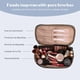 thumbnail image 4 of Bolsa De Cosméticos De Viaje Gran Capacidad Impermeable, Organizador Portátil Con Compartimentos Para Maquillaje Y Brochas, Neceser Mujer PU Cuero (Black), 4 of 8