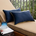 thumbnail image 4 of Sunbrella  Canvas Navy/ Sunflower Yellow Indoor/ Outdoor Pillow Set 12 in x 18 in, 4 of 5