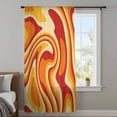 thumbnail image 4 of Orange Yellow Sheer Curtains 96 Inches Long, Modern Ombre Abstract Aesthetic Art Light Filering Curtains, Privacy Drapes Simi Floor to Veiling Curtain for Living Room Bedroom Large Window Treatment, 4 of 9