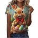 thumbnail image 1 of Camisas de Manga Larga para las Mujeres Suelto Ajuste Impreso Verano Sexy Cuello Redondo Superior, Poliéster Regular, 1 of 4