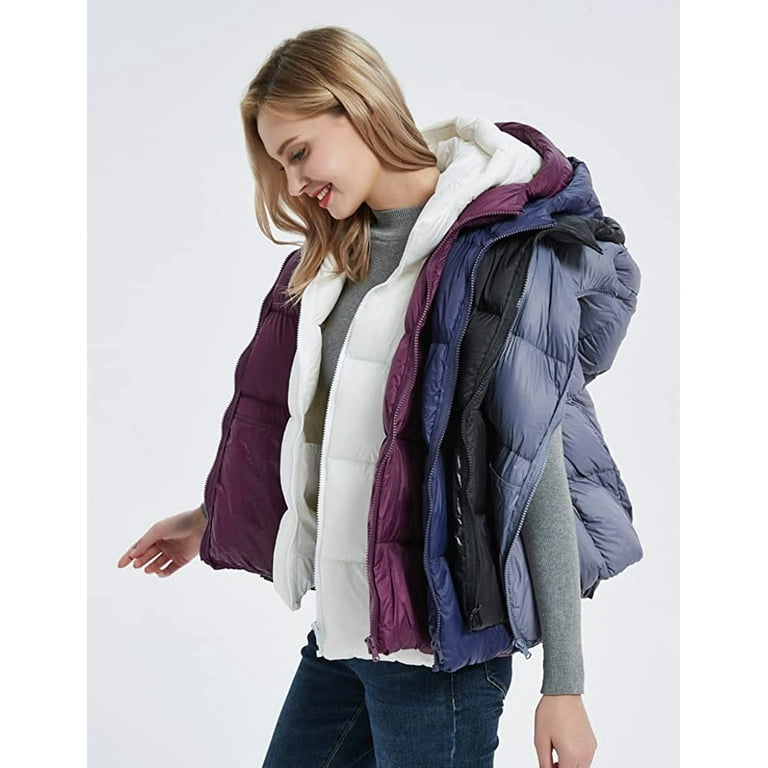 Purple hooded cheap vest