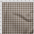 thumbnail image 4 of oneOone Cotton Poplin Brown Fabric Check Craft Projects Decor Fabric Printed By The Yard 56 Inch Wide, 4 of 4