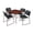 Cherry / Black / Chrome, variant on Romig Trek 42 in Square Breakroom Table- Maple Top, Black Legs, 4 Zeng Stack Chairs- Black