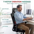 thumbnail image 3 of HOMEMASSA Back Massager, Electric Full Body Massager with Heat, Seat Cushion Massager Vibration Chair Pad for Home Car, Gifts, 3 of 8