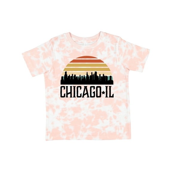 Inktastic Chicago Illinois Skyline Vintage Boys or Girls Toddler T-Shirt