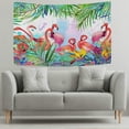 thumbnail image 4 of Coolnut Tapestry Wall Hanging Tropical Watercolor Floral Flamingo Tapestry Tapestry Bright Wall Art Wall Blanket Wall Decor for Bedroom Living Room Dorm Decor（60 x 51 inch） Home Decor Gifts, 4 of 7
