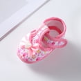 thumbnail image 6 of Bowknot Baby Girls Shoes Soft Sole Pre-step Shoes First Walkers Sweet Princess Shoes 0-12M, 6 of 9