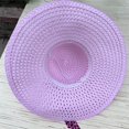 thumbnail image 3 of LANFYGOODS Mujeres Sombrero De Playa Sol Hueco Paja Cúpula Grandes Aleros Plegable Lazo Cinta De Ala Ancha Gorra Para El, 3 of 4