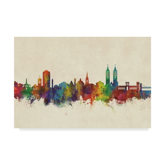 Trademark Fine Art 'Kassel Germany Skyline' Canvas Art by Michael Tompsett